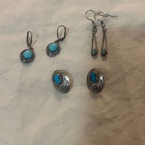 Sterling silver and turquoise earrings